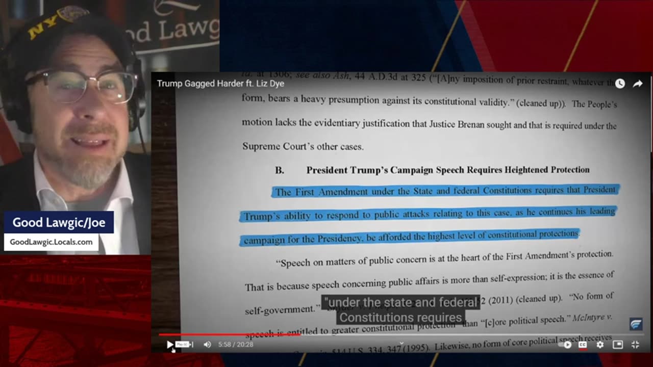 GoodLawgic- Some people, like Legal Eagle, think this Gag Order is a good thing. Let's evaluate that