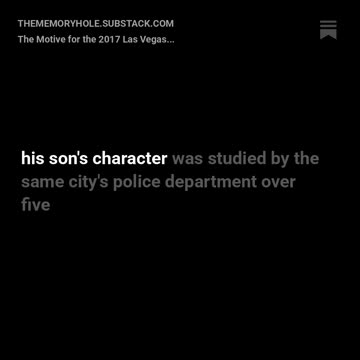 The Motive for the Las Vegas Shooting