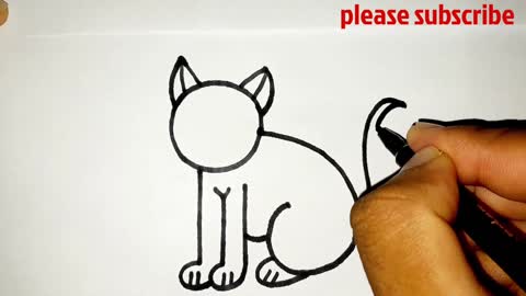 How To Draw A Cat From O1 Number l Drawing Pictures l Number Drawing l Cat Drawing Easy Step By Step