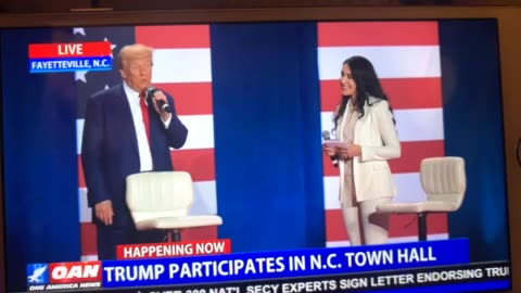 🦅OANN trump Fayetteville NC ft Bragg Townhall Friday 07:38 PM