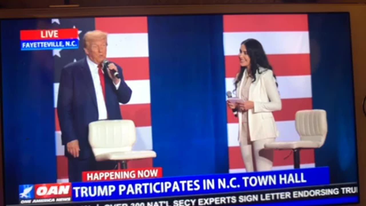 🦅OANN trump Fayetteville NC ft Bragg Townhall Friday 07:38 PM