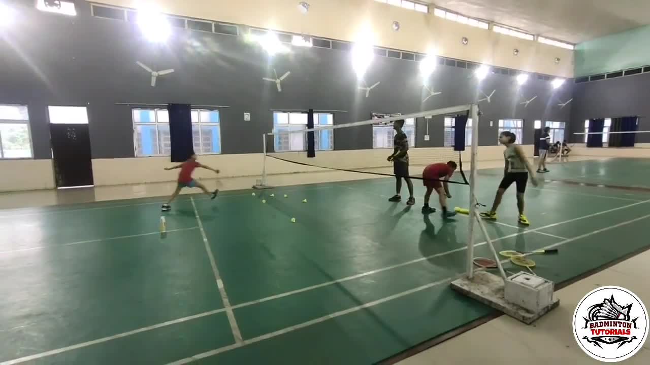 Badminton Training forehand & backhand drop practice