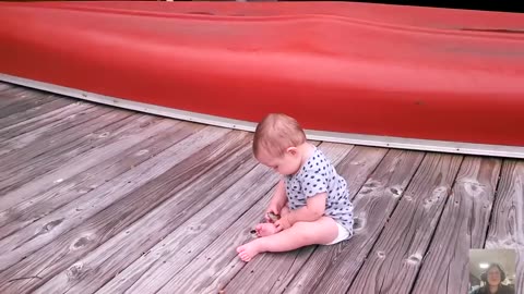 Funny Baby Meet Animals For The First Time