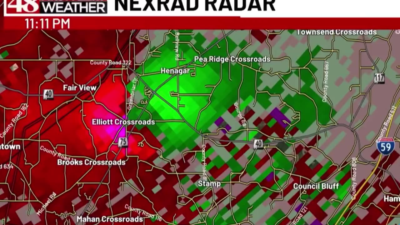 Mass casualty tornado reported near Henagar and Fair View in DeKalb County