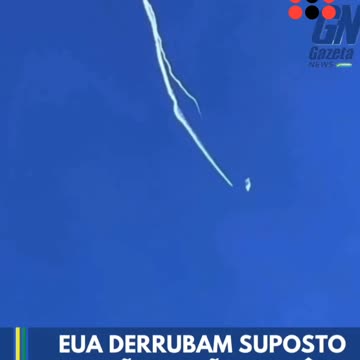 Impressionante: veja o momento em que balão chinês foi atingido por míssil americano