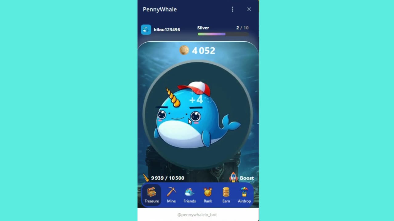 mining mini app bot telegram pennywhale