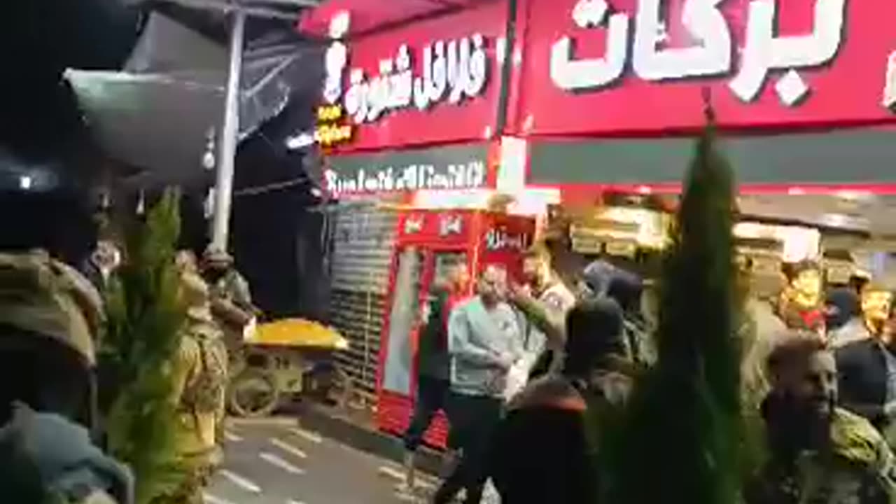Syrian Rebels Line Up for Shawarma After Conquering Aleppo.... As One Does...
