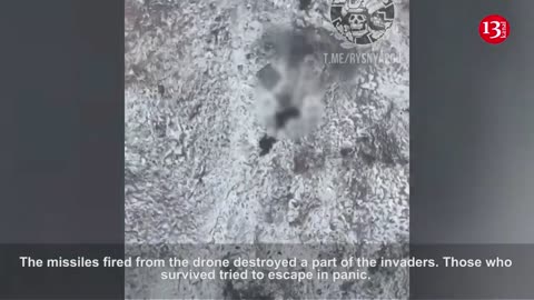 "Russians saved from freezing" - drone destroys a group of Russians looking for a shelter