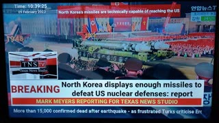 NORTH KOREA DISPLAYS ENOUGH MISSILES TO OVER WHELM AMERICA'S DEFENSE SYSTEM.