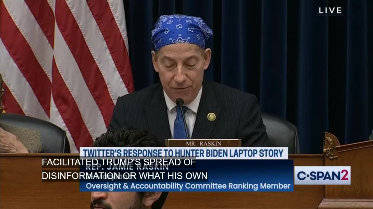 FEB 8, 2023 Former Twitter Executives Testify on Hunter Biden Laptop Story- Ranking Member Raskin