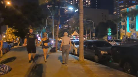 Thailand, Pattaya. Beach road night scenes. So many sexy girls here.