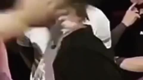 Slapped into dust particles