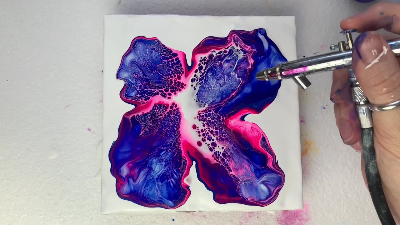 FLUID ART WITH AIR COMPRESSOR