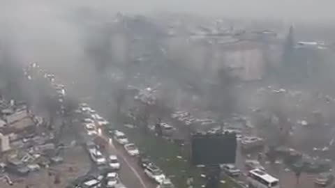 Terrifying footage of massive earthquake damage in the Turkish city of Kahramanmaraş .