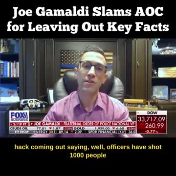 Joe Gamaldi slams AOC for leaving out the Facts when saying 1,000 people were shot by police