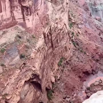 Rope swinging in moab Utah.
