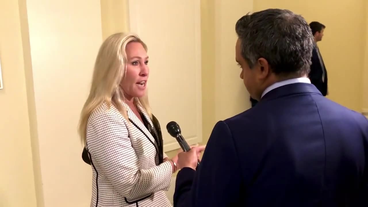 "What am I going to do? Give golf claps?!" MTG Roasts Reporter and Biden