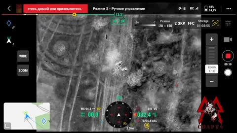 Russian Sparta Battalion Drone Dropping Grenades