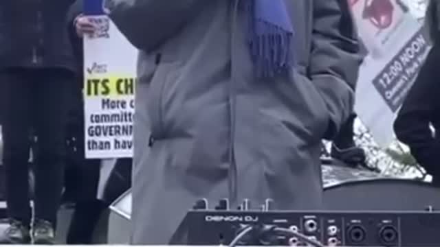 Holocaust survivor shows up at an anti lockdown / anti mask protest to say that today is WORSE!