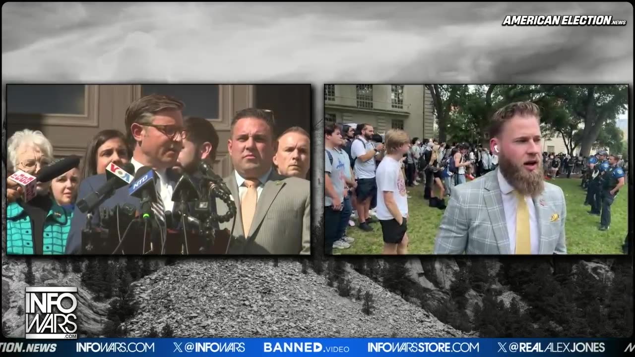 Owen Shroyer Reports Live From The Massive Anti-Israel Protest At UT Campus