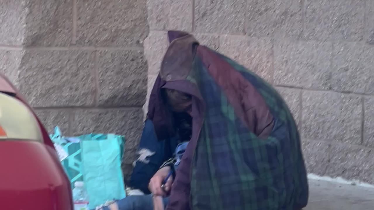 California Carmichael woman smoking drugs in front of Walgreens