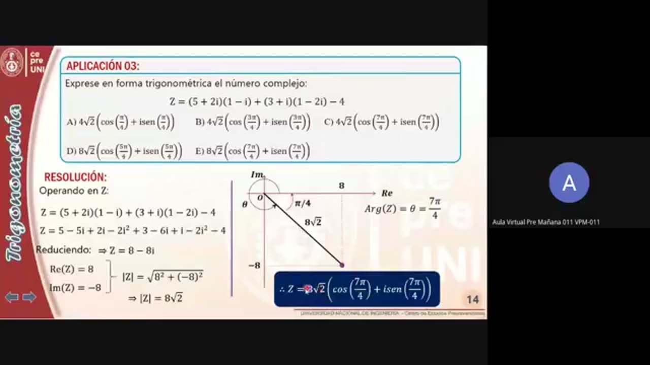 CEPRE UNI 2021 - 2 | SEMANA 20 | TRIGONOMETRÍA
