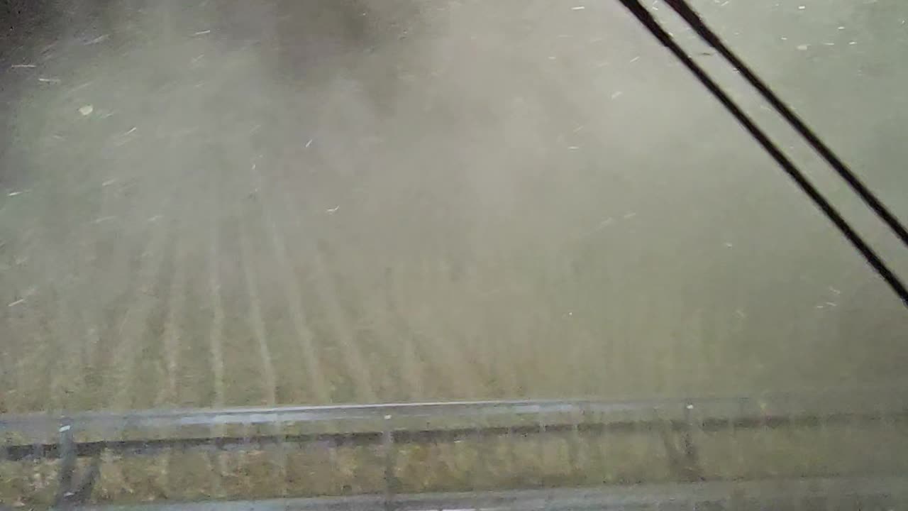Driving a Combine Through 50 MPH Winds