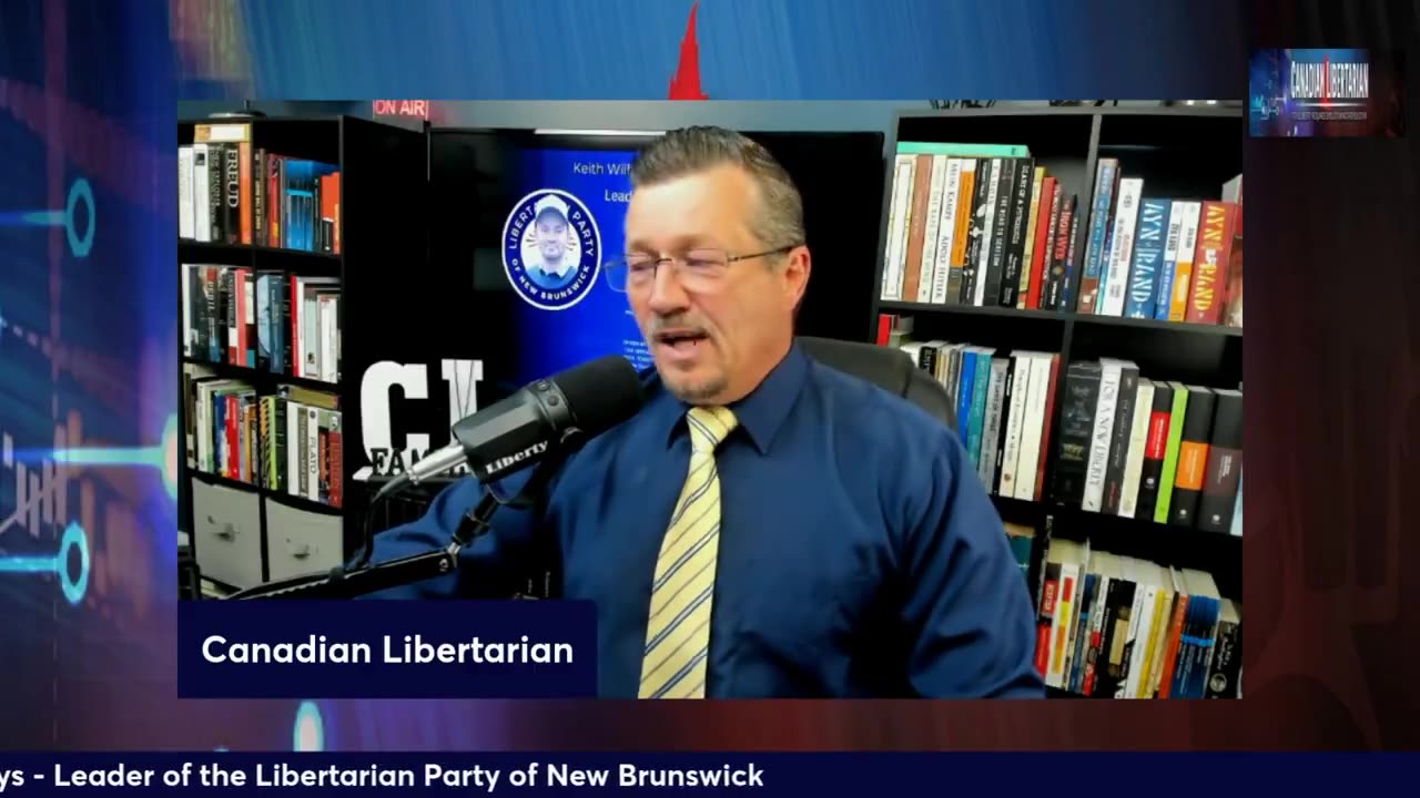 Libertarian Party leader Keith Tays speaks with Bennett Hunter