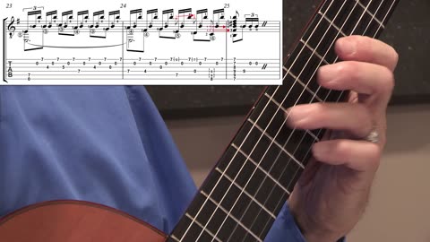 Technique Left-Hand, Part I. Video 28: m24 to B major bar chord of m25, Option C