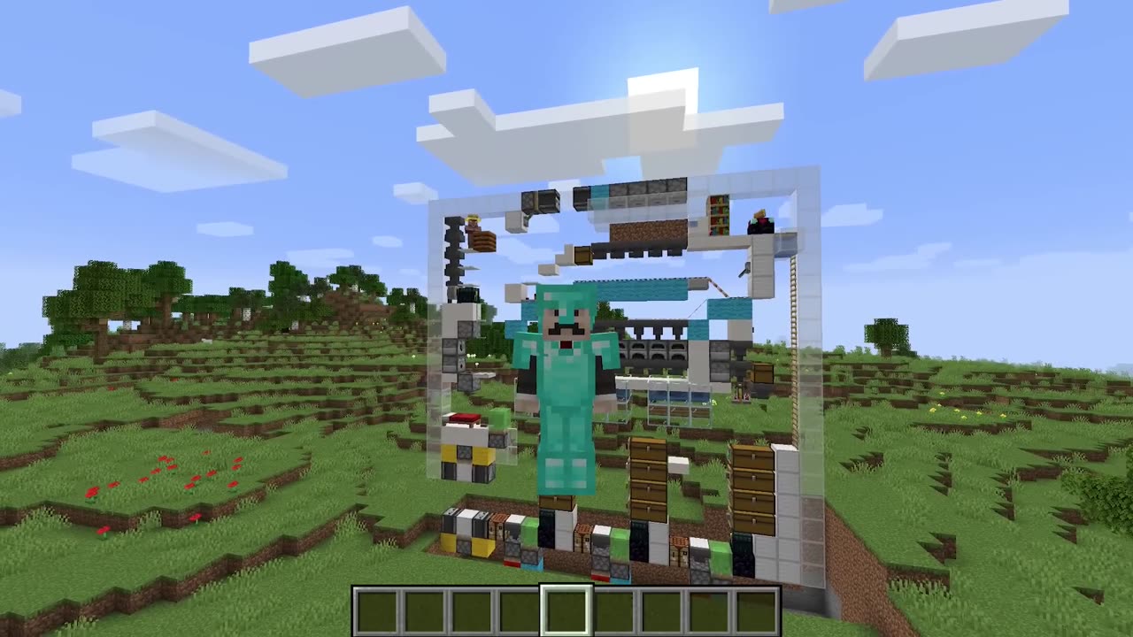 1 Wide Base in Minecraft
