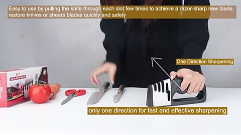 Knife Sharpener Handheld Multi-function 4 Stages Type Quick Sharpening