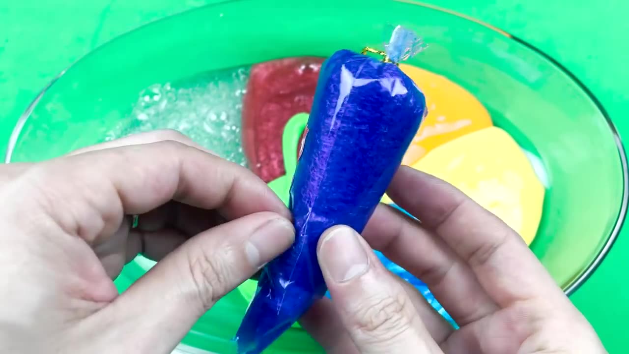 Number block - Looking Slime With Piping bags .Satisfying Slime Video. mp4