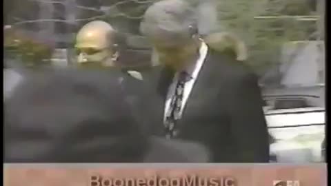 Bill Clinton laughing at Ron Brown's Funeral