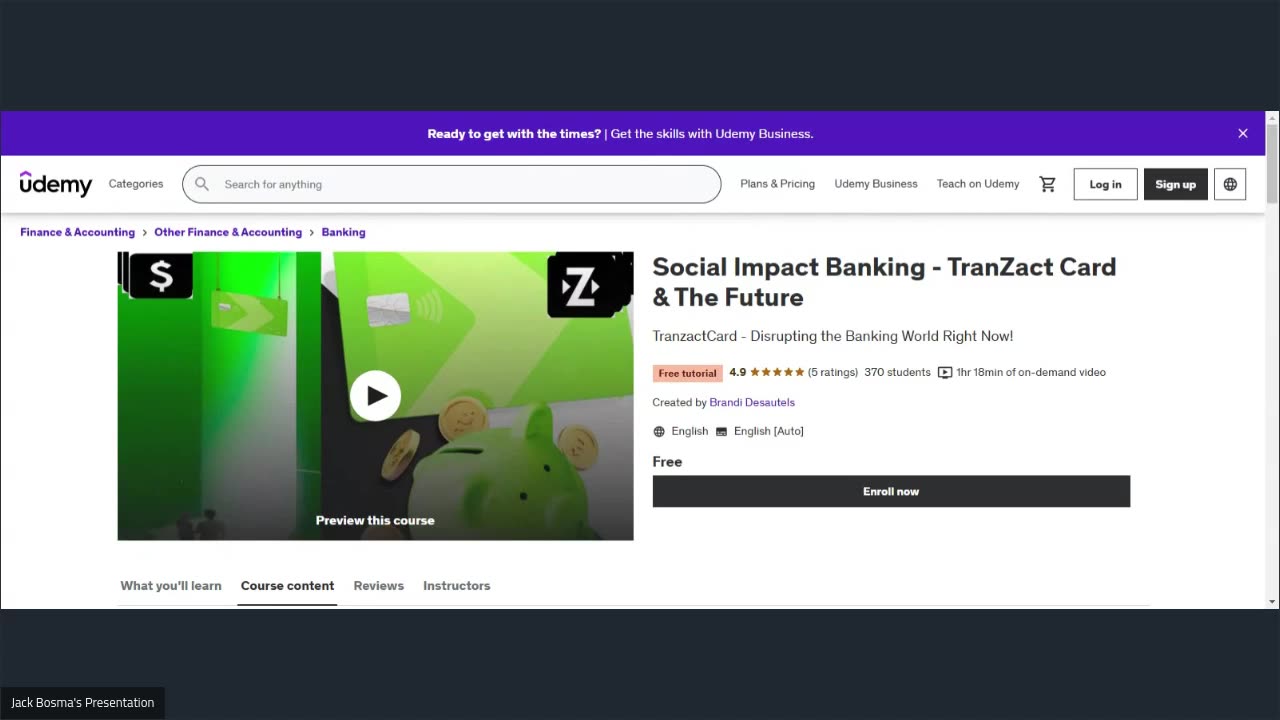 Social Impact Banking - TranZact Card & The Future Preview