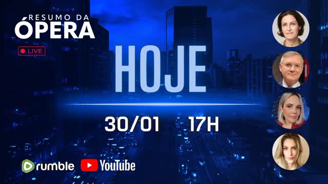 Hoje às 17h ao vivo.