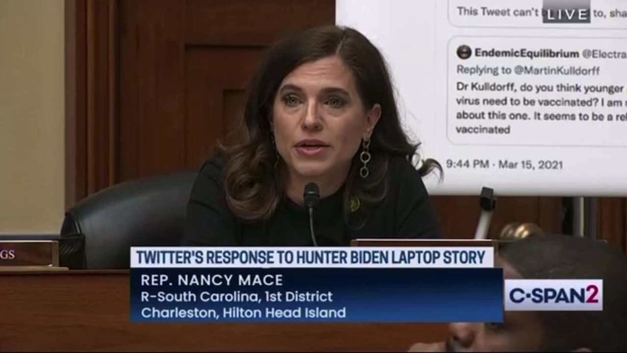 Rep. Nancy Mace To Twitter Officials At Hearing: “I Have Great Regrets Of Getting The Shot”
