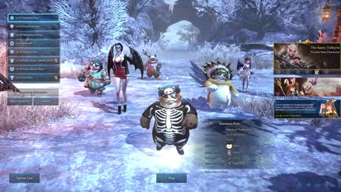 Tera MMORPG Character Select