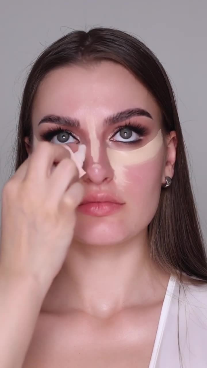 Bridal makeup with blended eyeliner