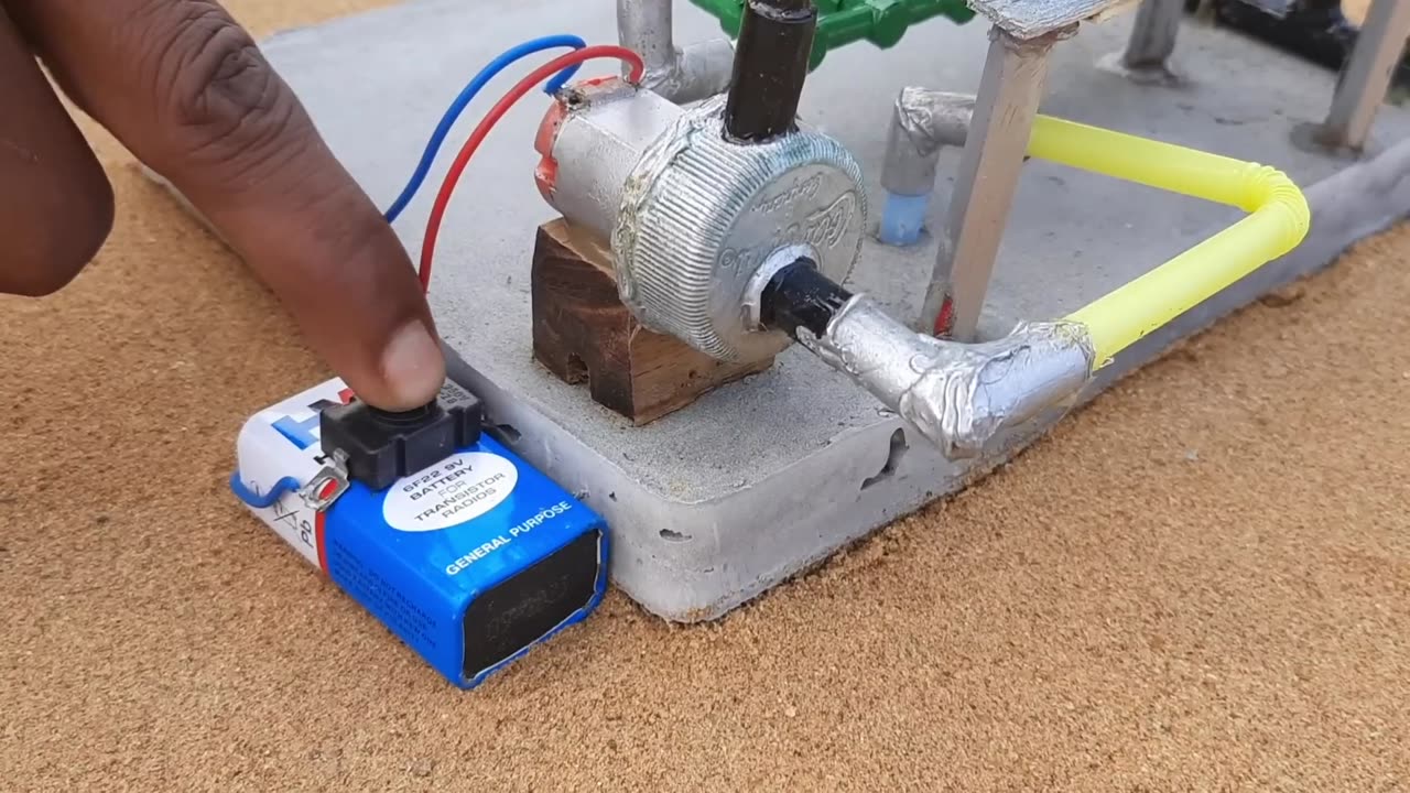 How to make mini water pump | Science project | Water tank construction