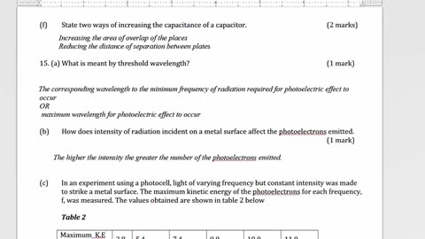 KCSE 2025 Physics Paper 2 Prediction