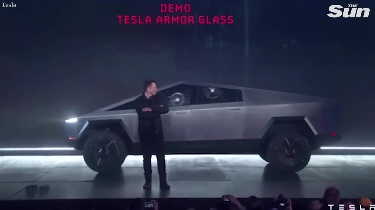 Elon Musk's epic Cybertruck 'bulletproof' window smash fail