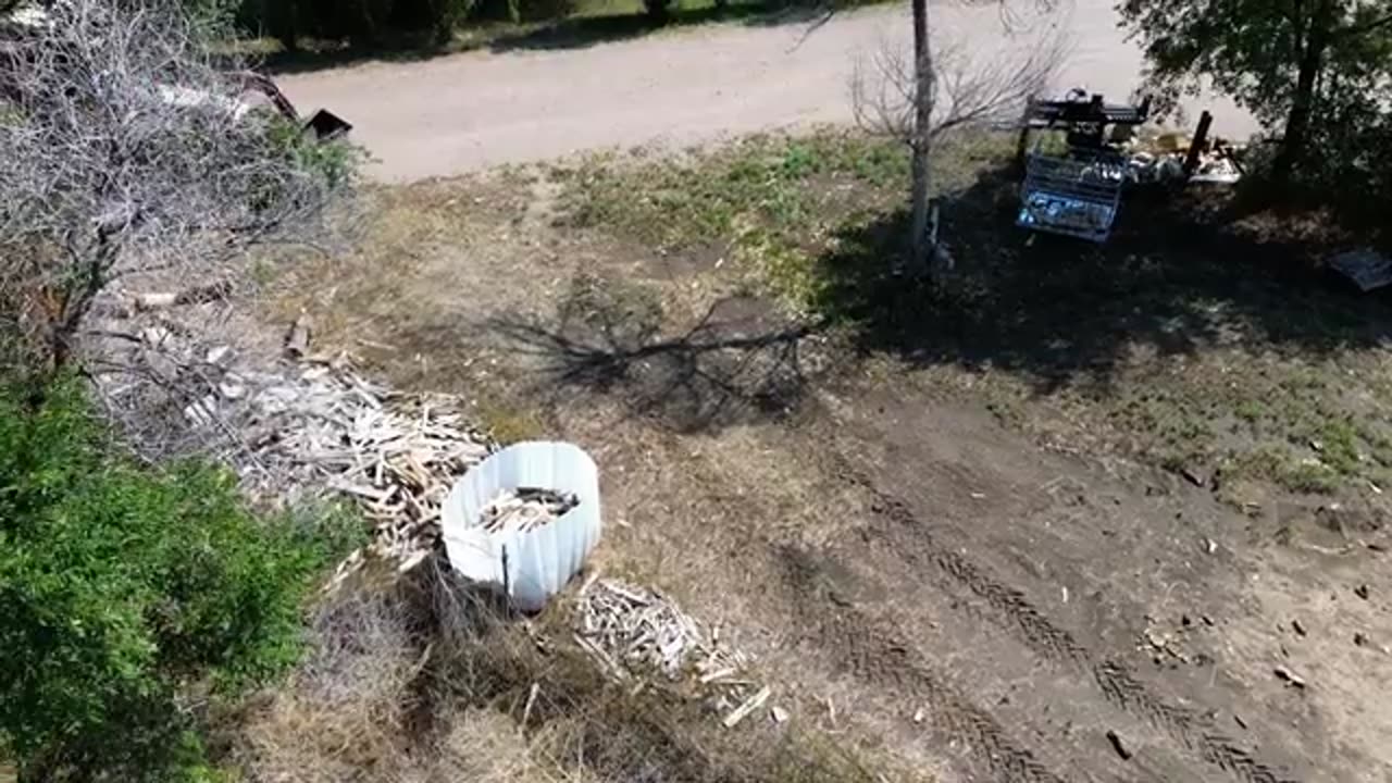 Trying to Stay Cool Processing Firewood