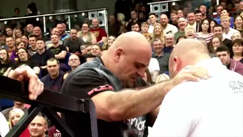 Eddie HALL Collapses during CONAN's WHEEL