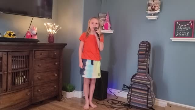 Zoey Sings The Star Spangled Banner