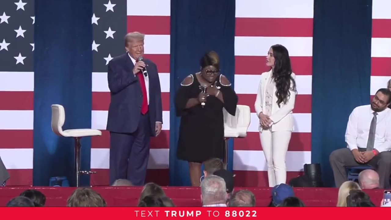 President Trump is joined on stage in North Carolina by Silk