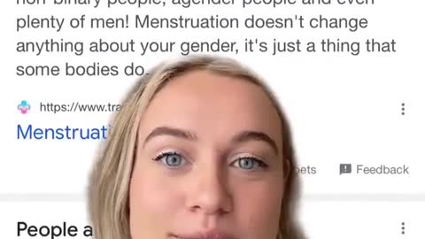 Google says that not only females can menstruate