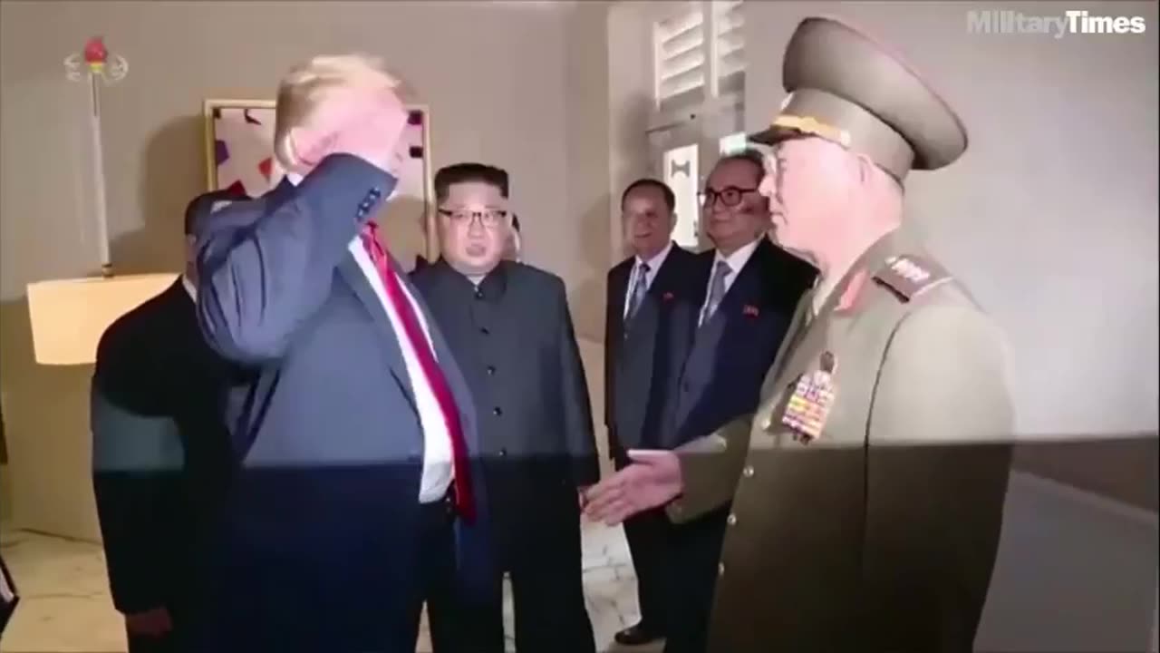 PROOF that President Trump did NOT salute a North Korean General, but merely RETURNED a salute,