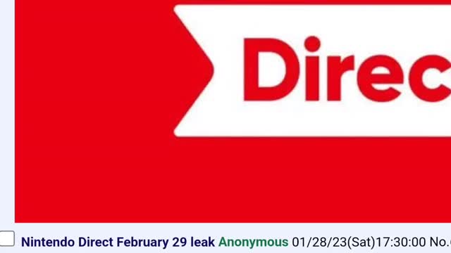 Bad nintendo direct leak