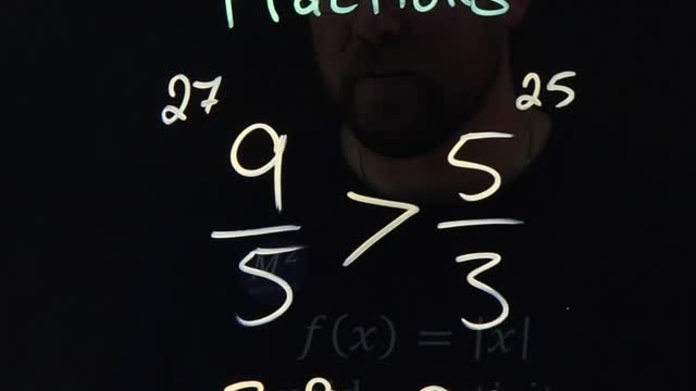 Compare Fractions the Easy Way! 9/5 or 5/3 | Minute Math Tricks Part 154 #shorts