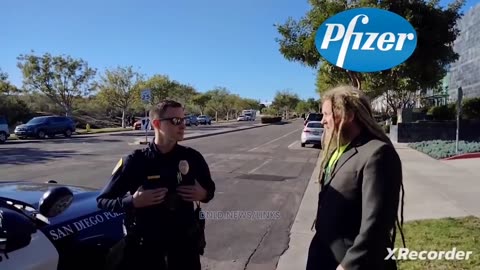 Police Harass Citizen Journalist Matt Baker at Pfizer In San Diego California - 2/9/23